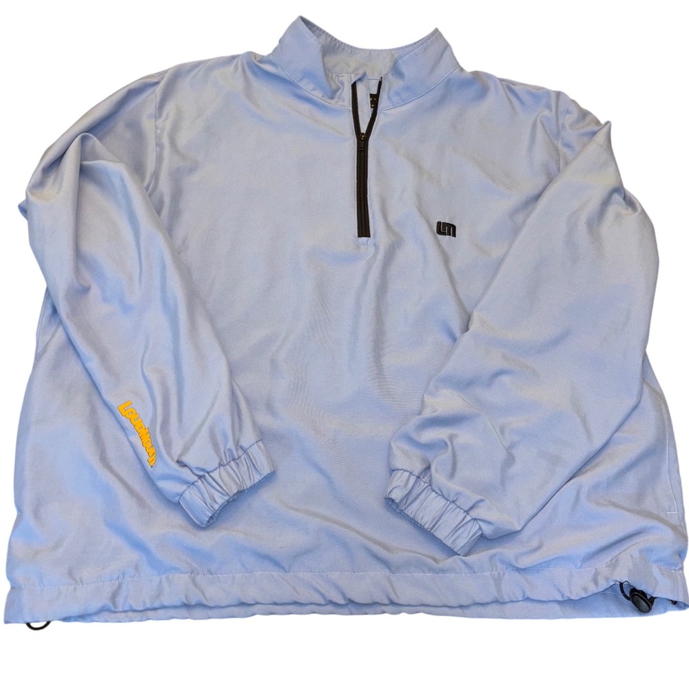 Loudmouth Pullover Golf Windbreaker‎ Jacket XXL Blue Lightweight Quarter Zip